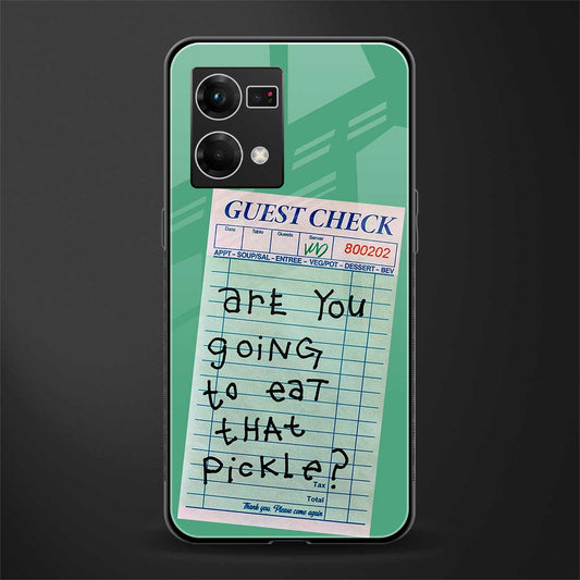 eat that pickle back phone cover | glass case for oppo f21 pro 4g