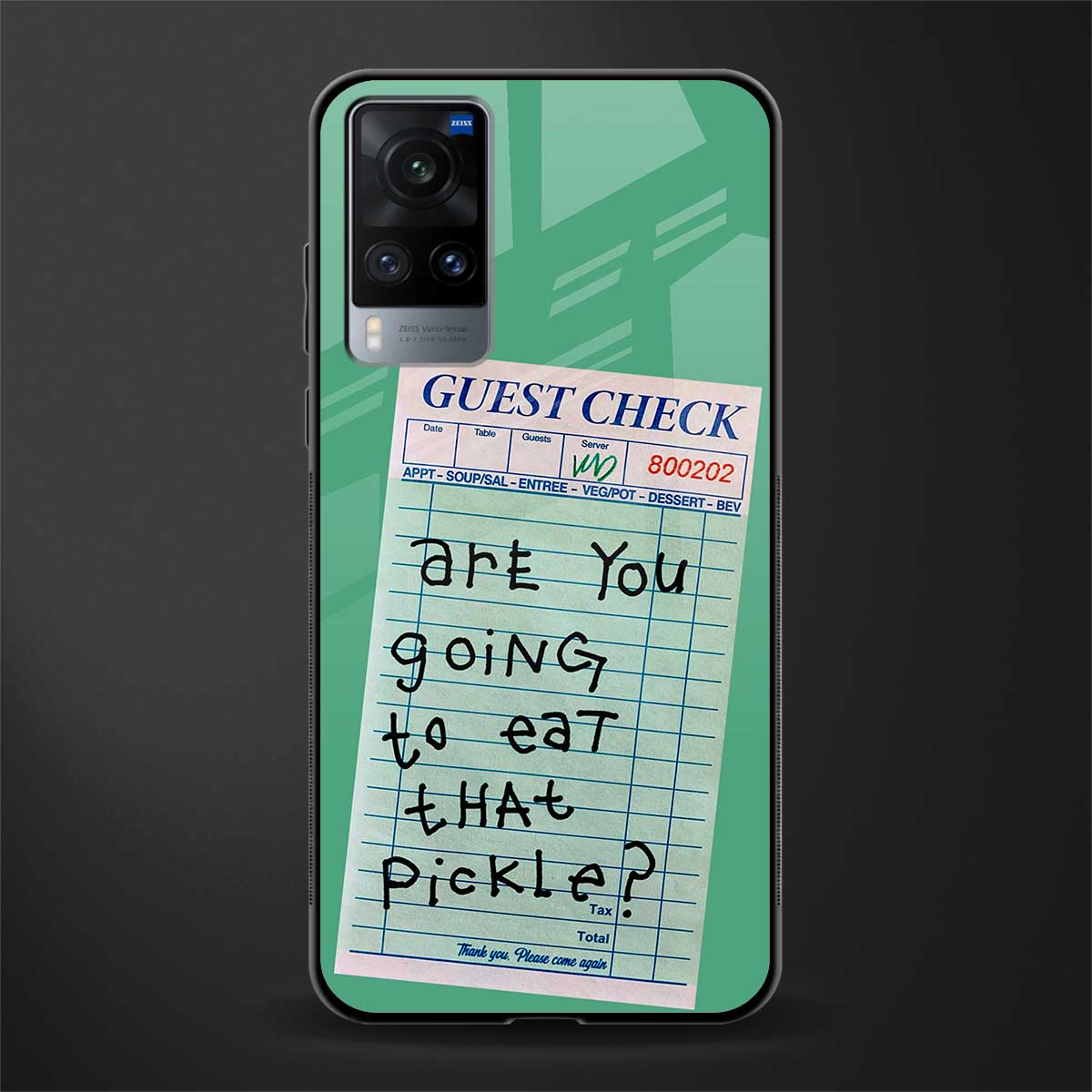 eat that pickle glass case for vivo x60 image