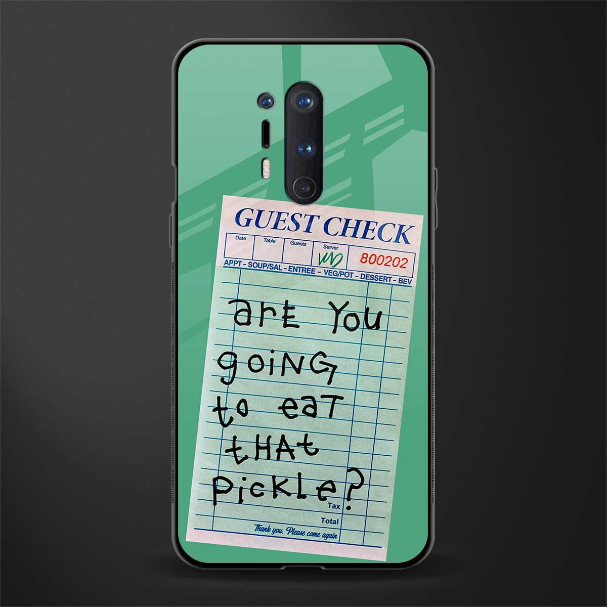 eat that pickle glass case for oneplus 8 pro image