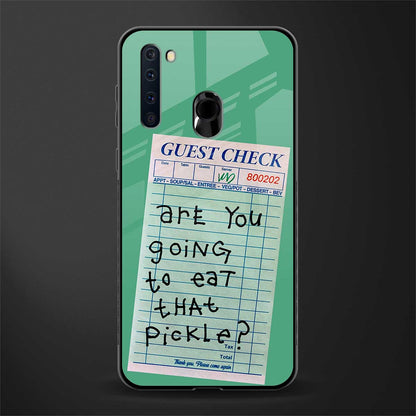 eat that pickle glass case for samsung a21 image