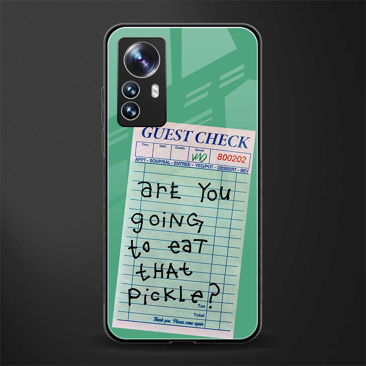 eat that pickle back phone cover | glass case for xiaomi 12 pro