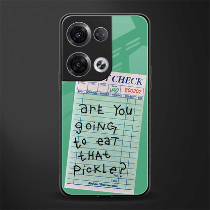 eat that pickle back phone cover | glass case for oppo reno 8