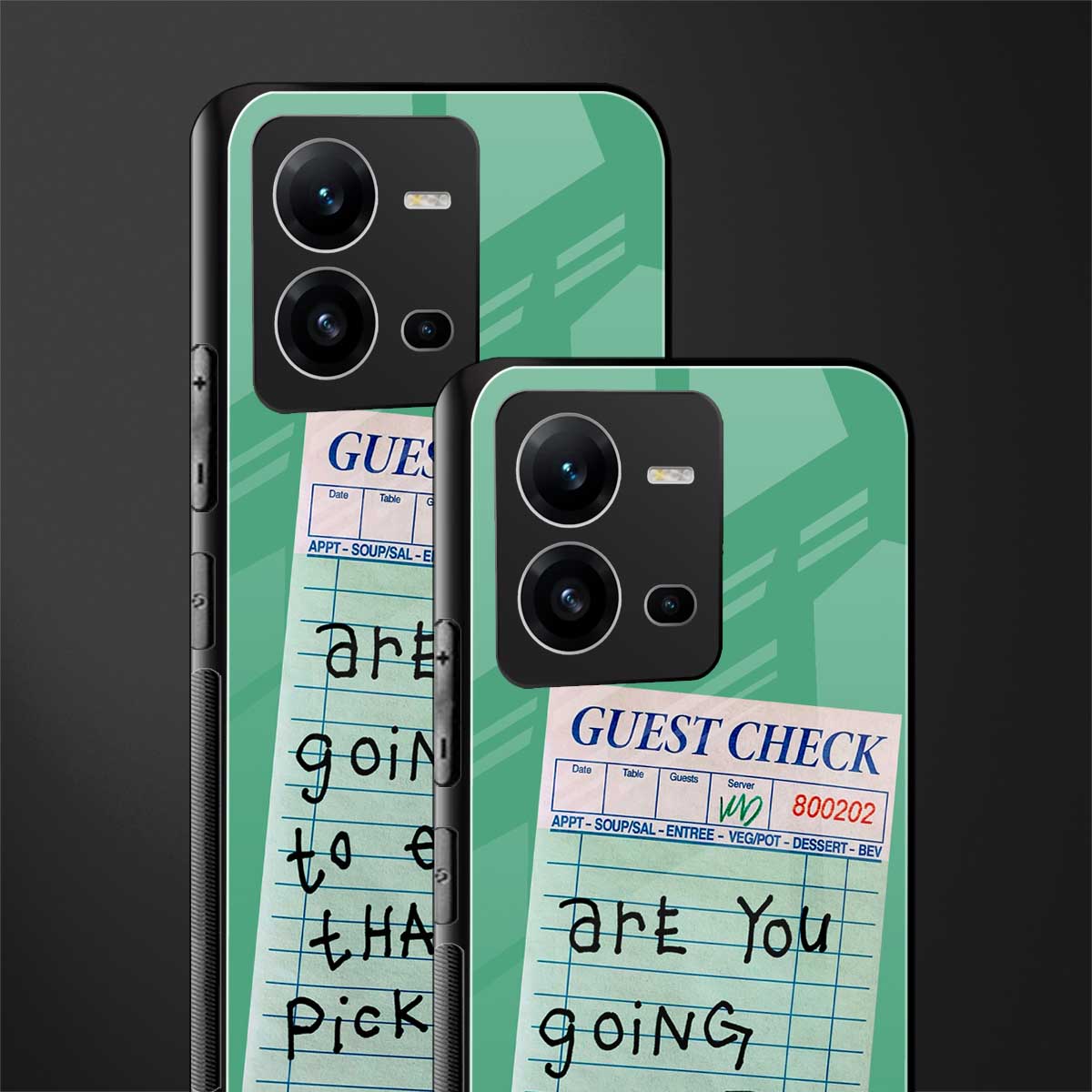 eat that pickle back phone cover | glass case for vivo v25-5g