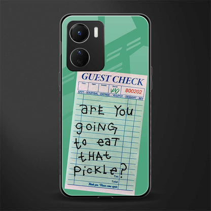 eat that pickle back phone cover | glass case for vivo y16