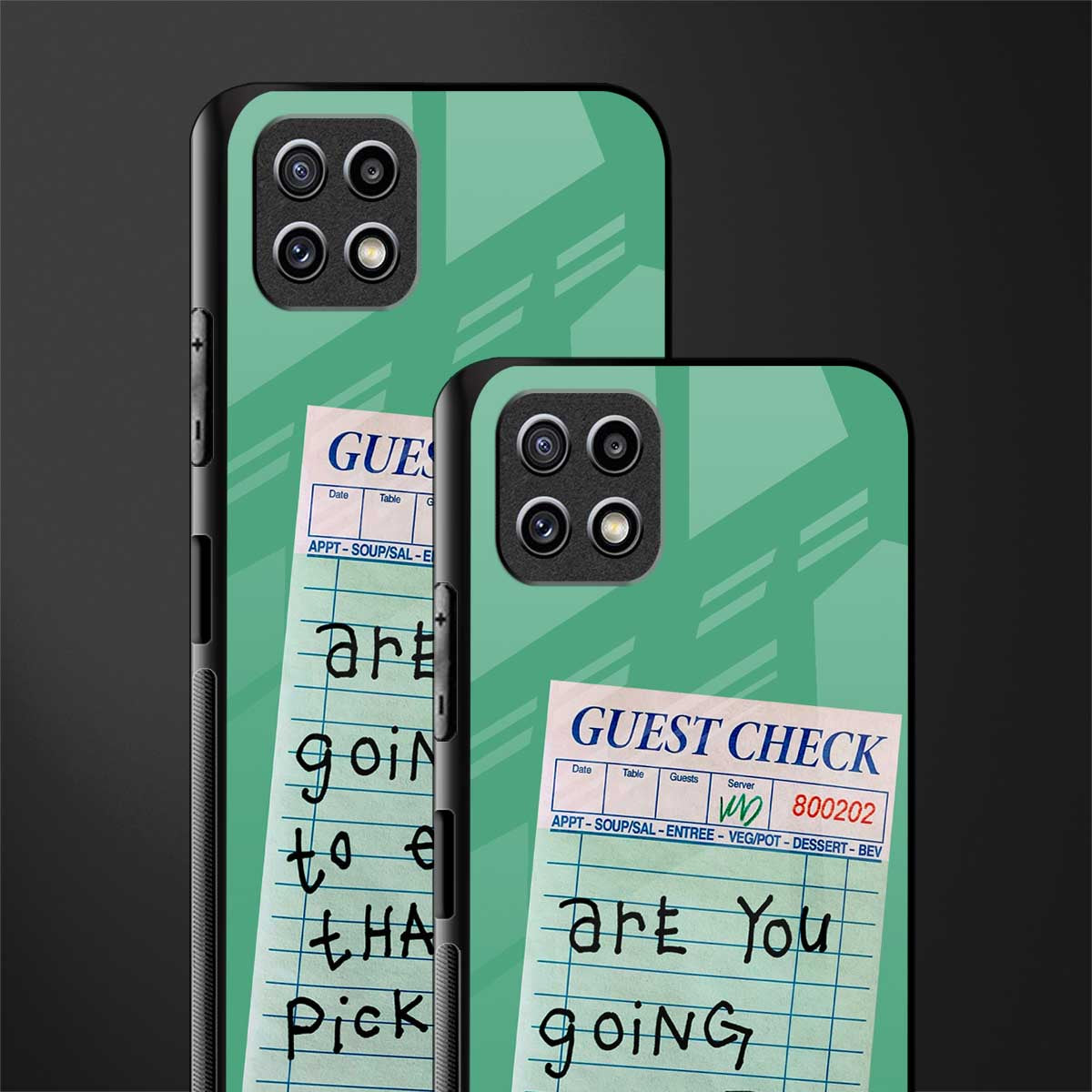 eat that pickle back phone cover | glass case for samsung galaxy f42