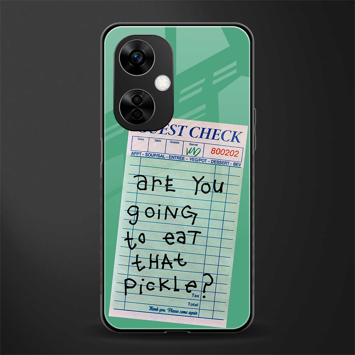 eat that pickle back phone cover | glass case for oneplus nord ce 3 lite
