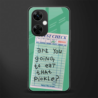 eat that pickle back phone cover | glass case for oneplus nord ce 3 lite