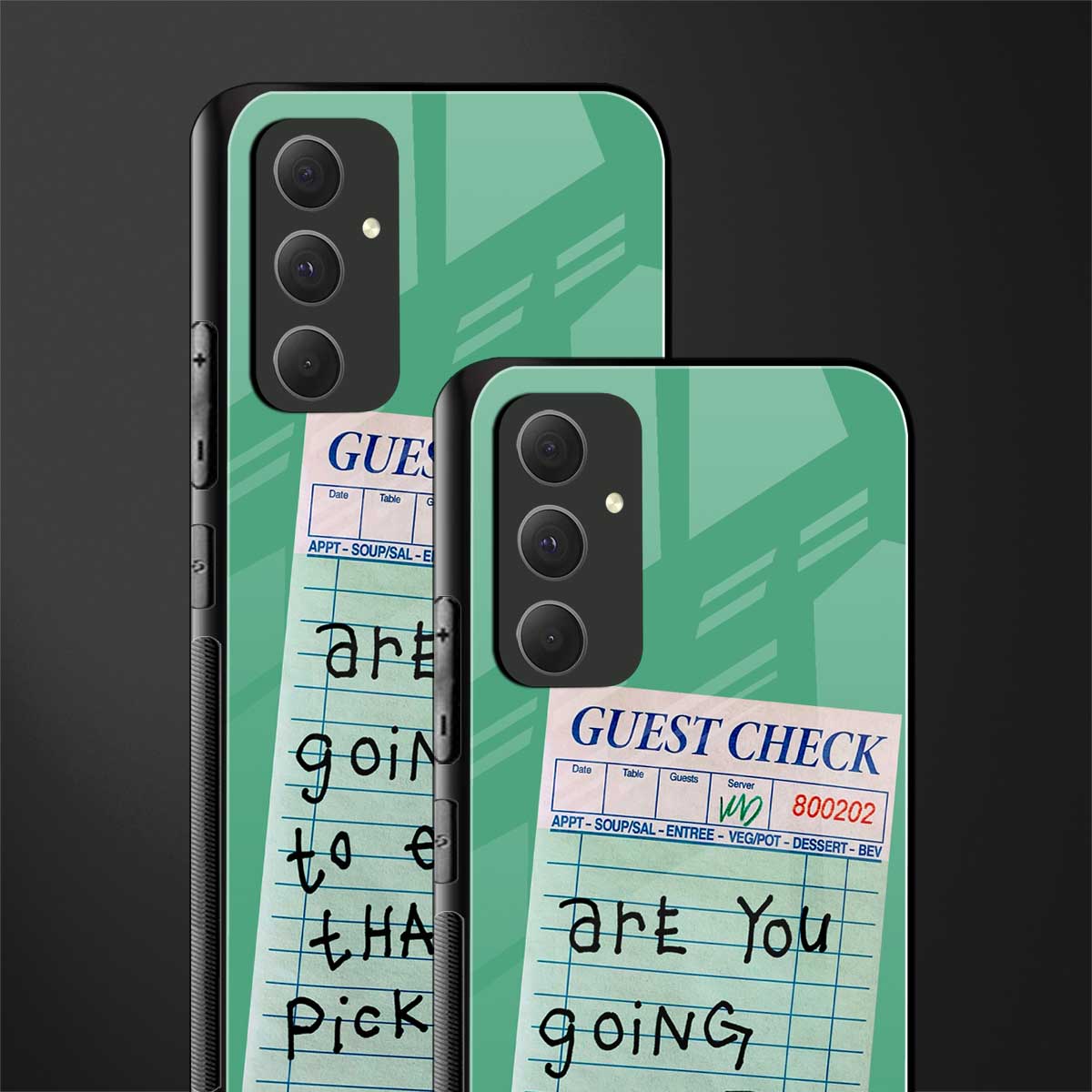 eat that pickle back phone cover | glass case for samsung galaxy a54 5g