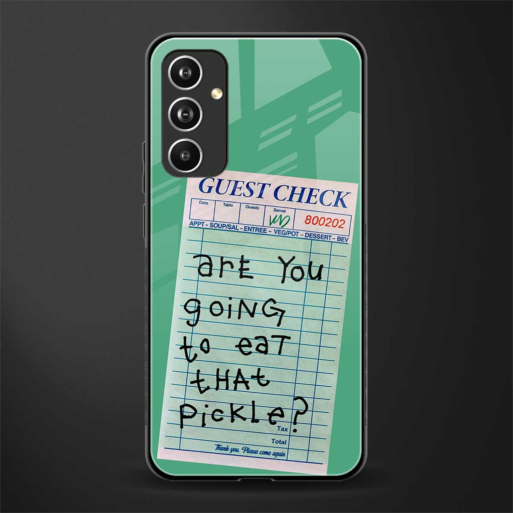 eat that pickle back phone cover | glass case for samsung galaxy a54 5g