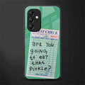 eat that pickle back phone cover | glass case for samsung galaxy a14 5g