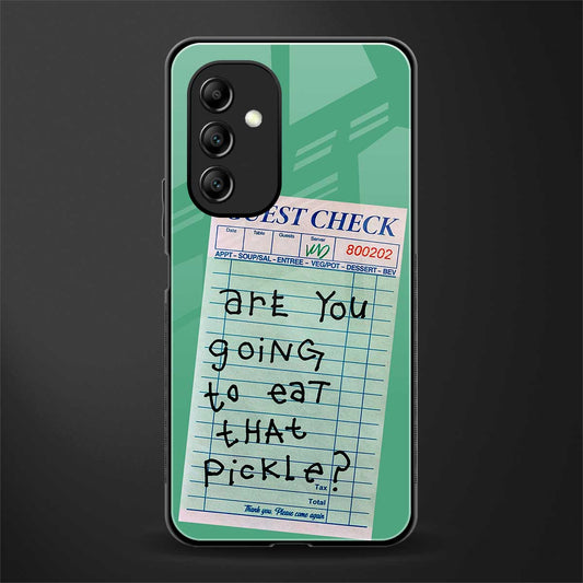 eat that pickle back phone cover | glass case for samsung galaxy a14 5g