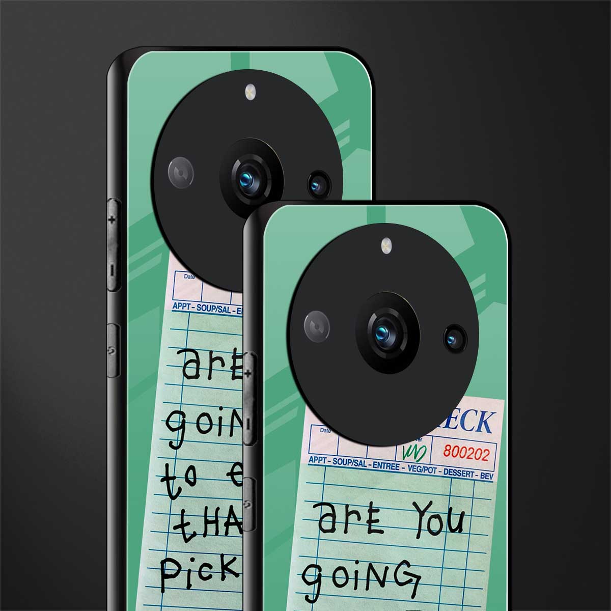 eat that pickle back phone cover | glass case for realme 11 pro 5g