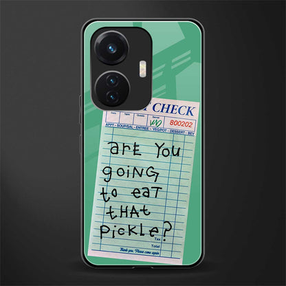 eat that pickle back phone cover | glass case for vivo t1 44w 4g