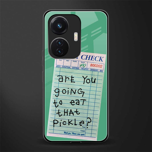 eat that pickle back phone cover | glass case for vivo t1 44w 4g
