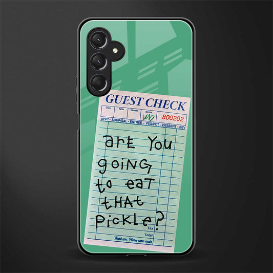 eat that pickle back phone cover | glass case for samsun galaxy a24 4g