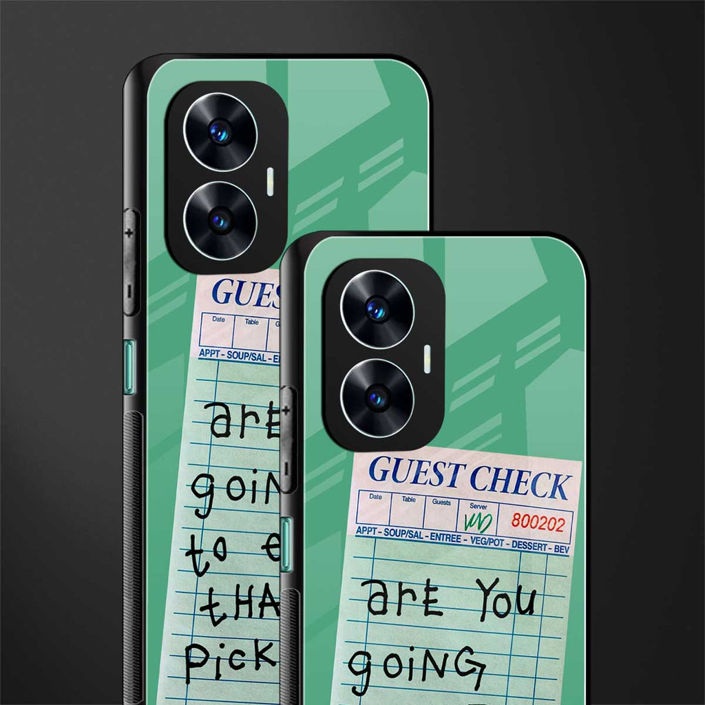 eat that pickle back phone cover | glass case for realme c55