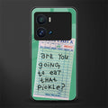 eat that pickle back phone cover | glass case for iQOO 9 Pro