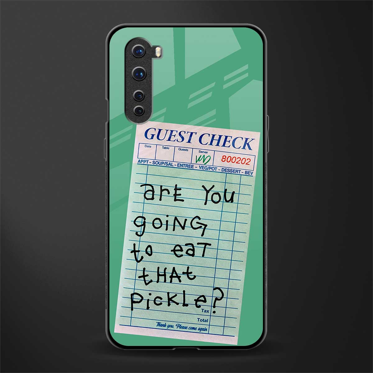 eat that pickle glass case for oneplus nord ac2001 image