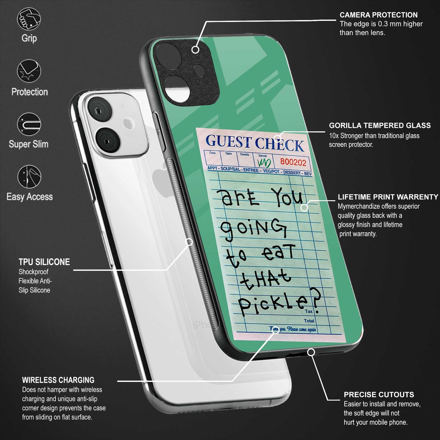 eat that pickle glass case for samsung galaxy f41 image-4
