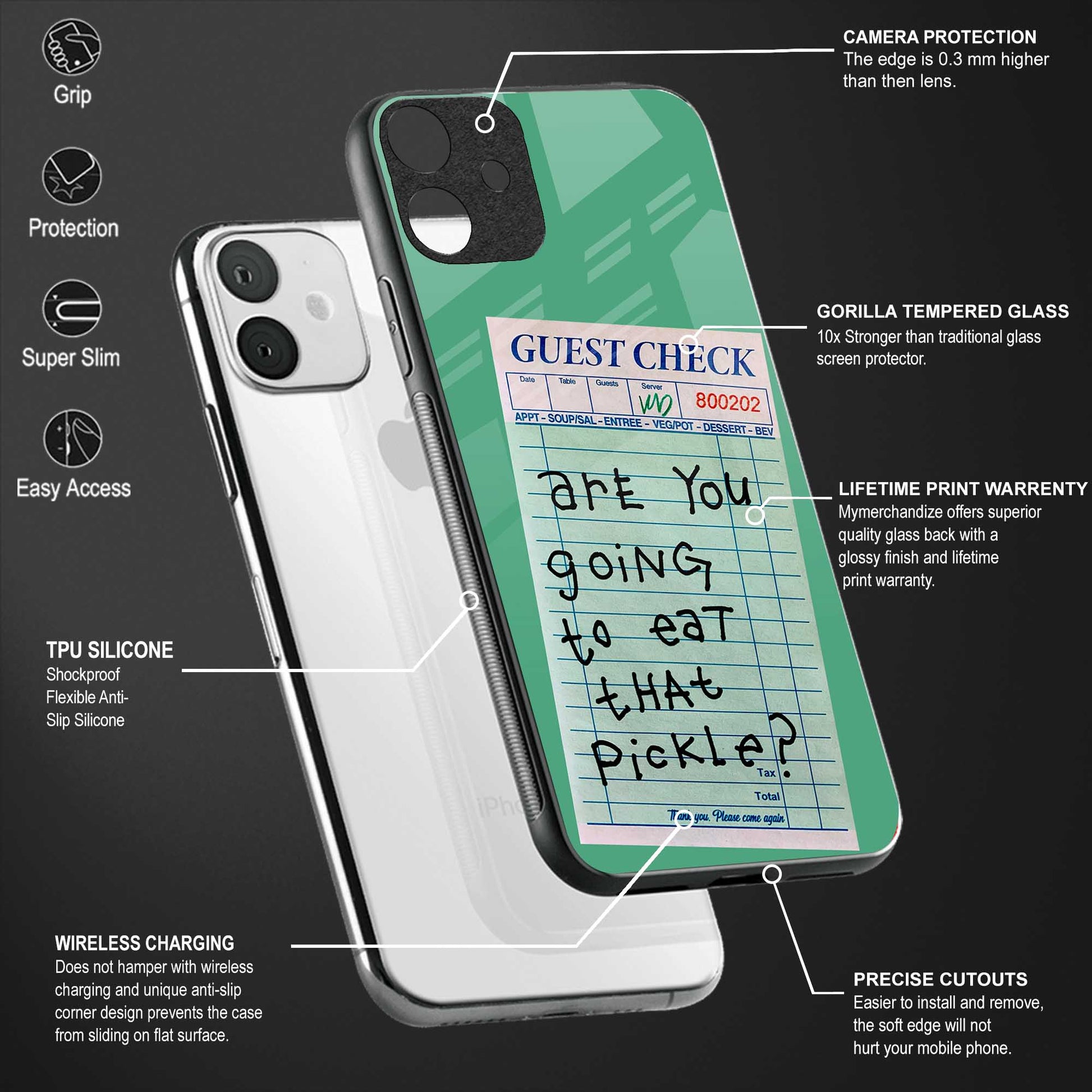 eat that pickle glass case for vivo x80 pro 5g image-4