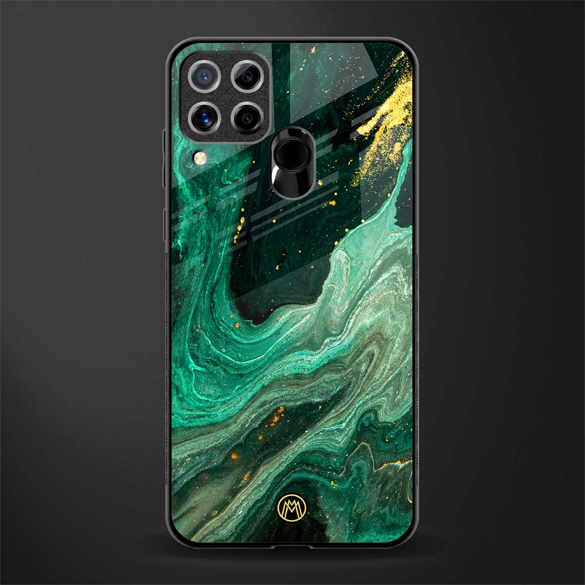 emerald pool glass case for realme c15 image