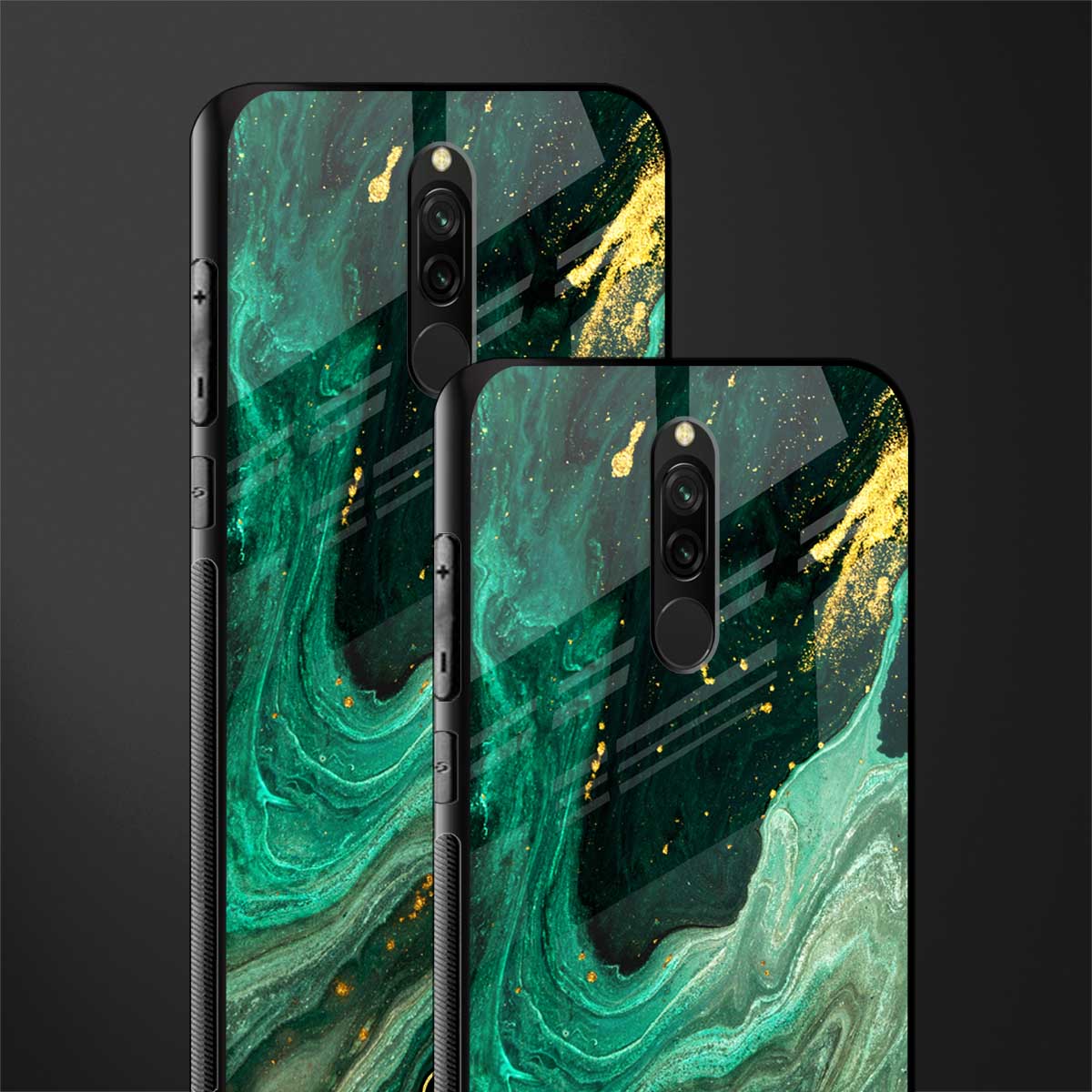 emerald pool glass case for redmi 8 image-2