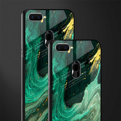 emerald pool glass case for oppo a7 image-2