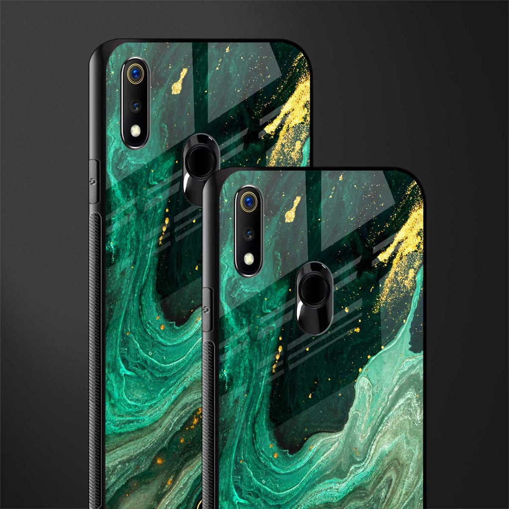 emerald pool glass case for realme 3 pro image-2