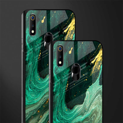 emerald pool glass case for realme 3 pro image-2