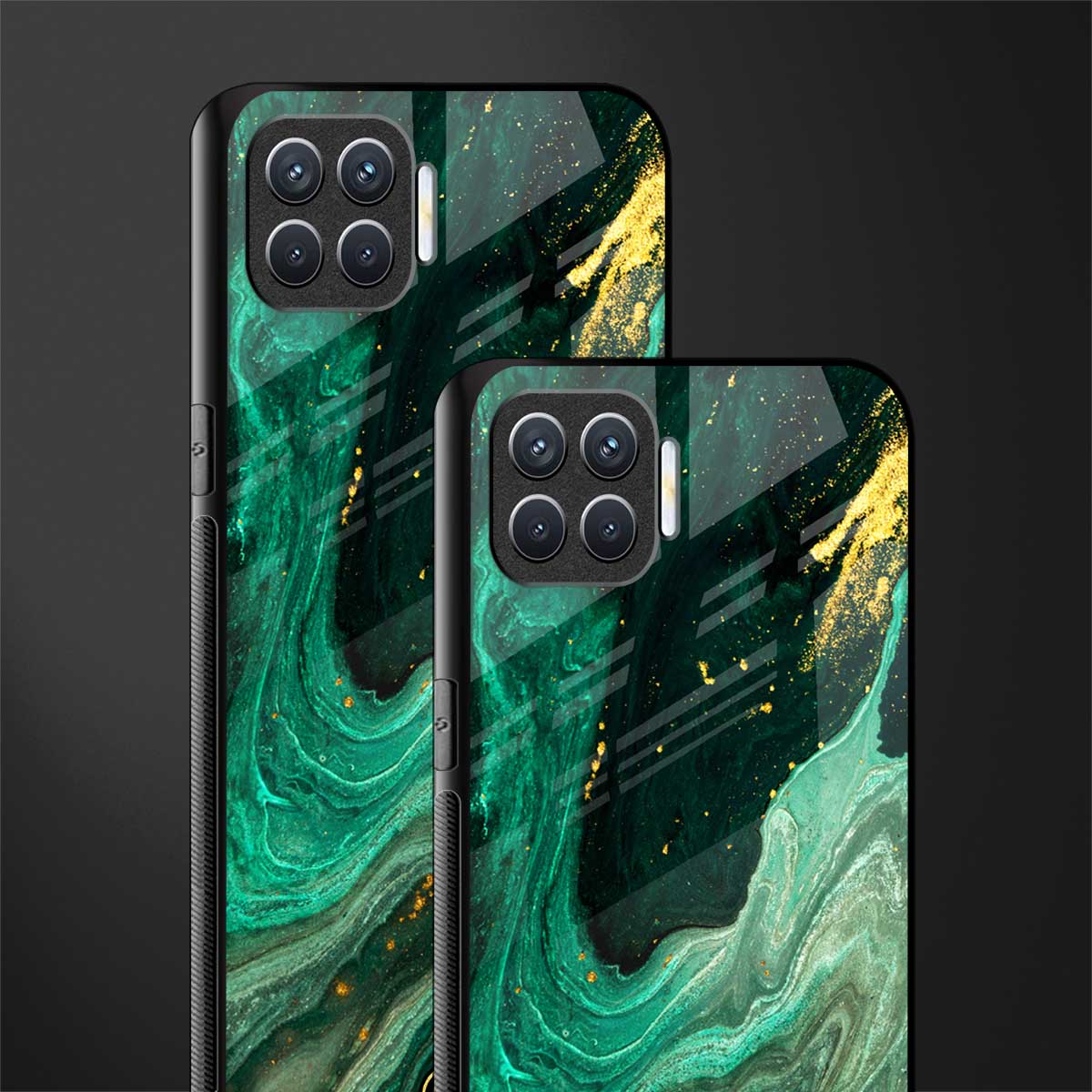 emerald pool glass case for oppo f17 image-2
