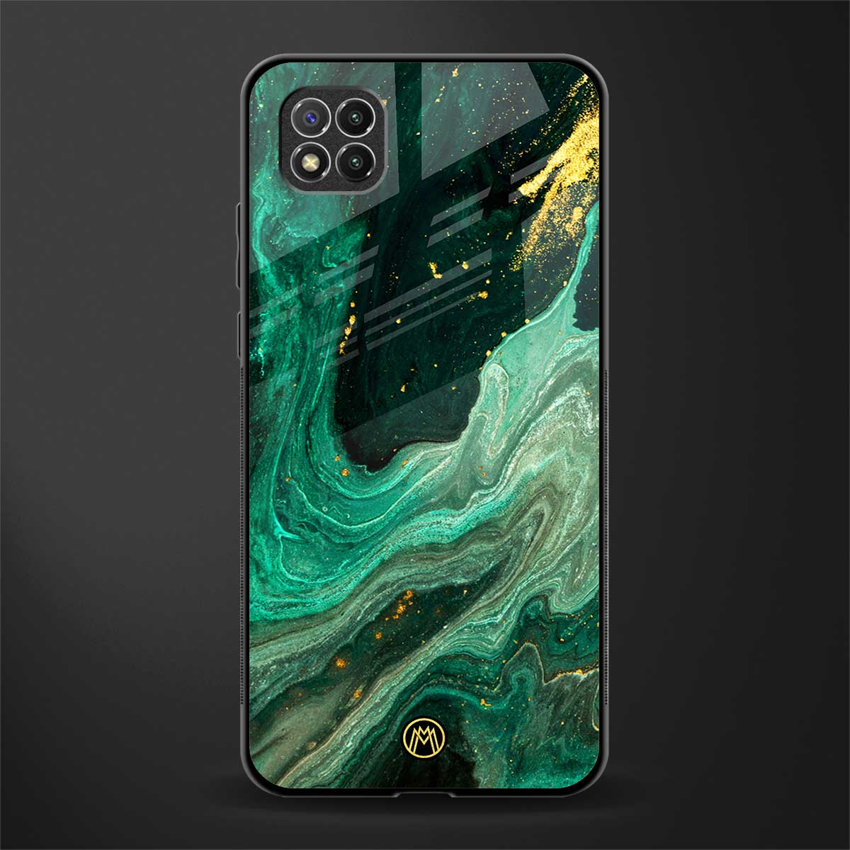 emerald pool glass case for poco c3 image