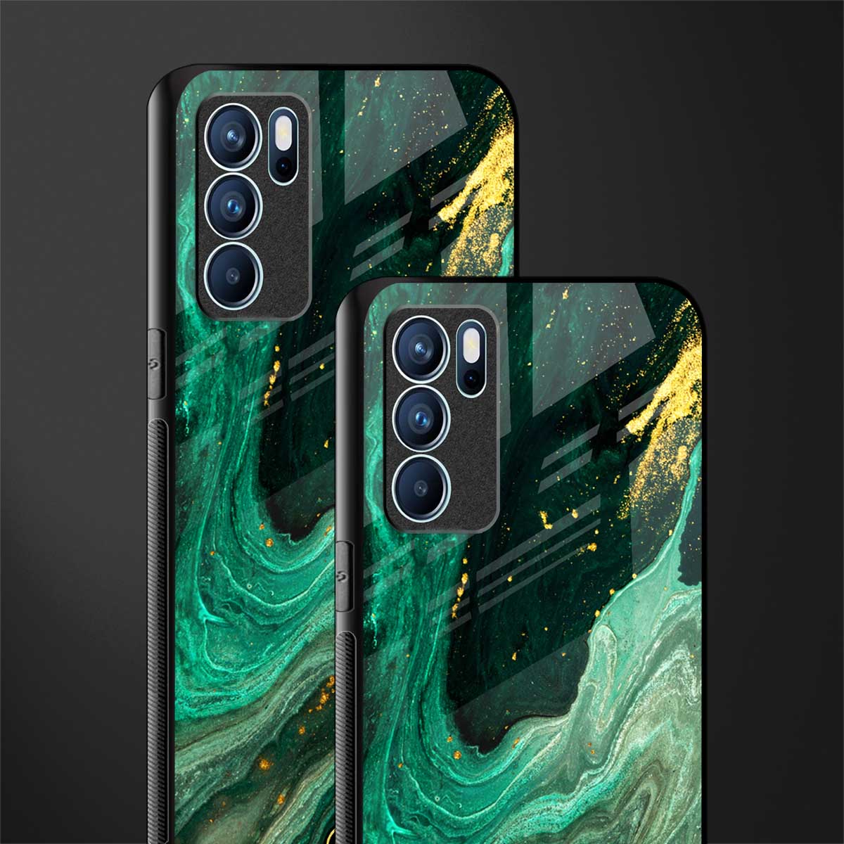 emerald pool glass case for oppo reno6 5g image-2