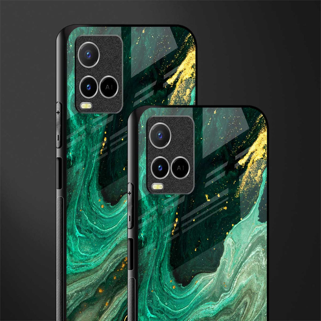 emerald pool glass case for vivo y21s image-2
