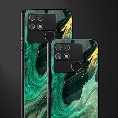 emerald pool back phone cover | glass case for realme narzo 50a