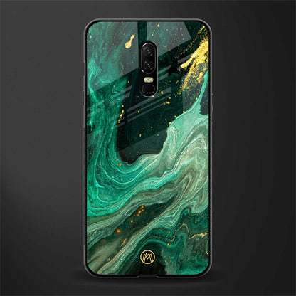 emerald pool glass case for oneplus 6 image