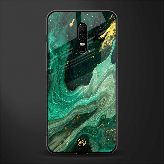 emerald pool glass case for oneplus 6 image