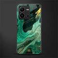 emerald pool back phone cover | glass case for vivo v25-5g