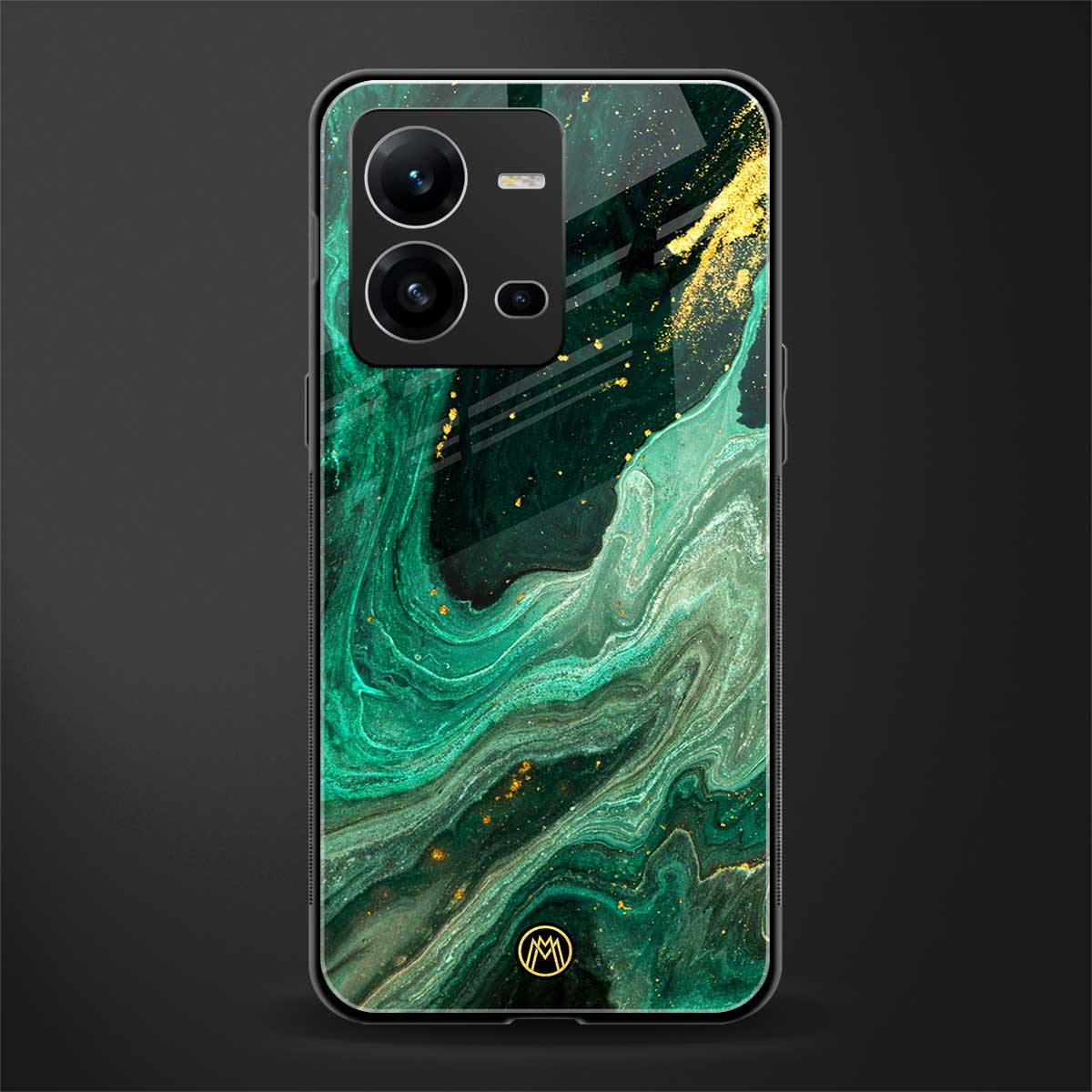 emerald pool back phone cover | glass case for vivo v25-5g