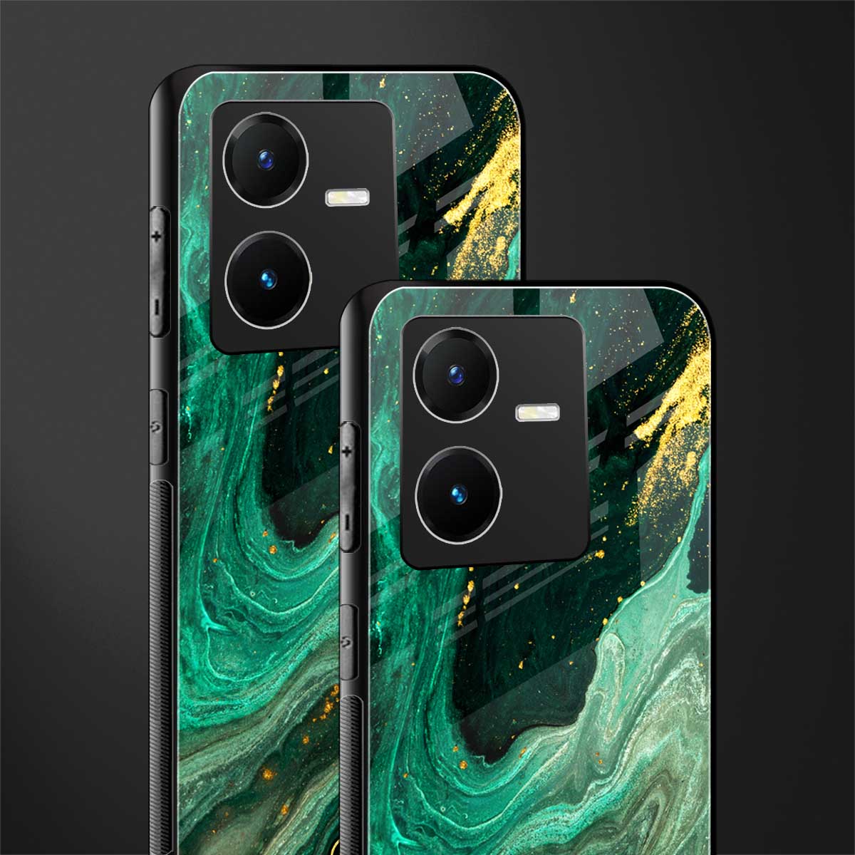 emerald pool back phone cover | glass case for vivo y22