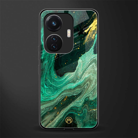 emerald pool back phone cover | glass case for vivo t1 44w 4g