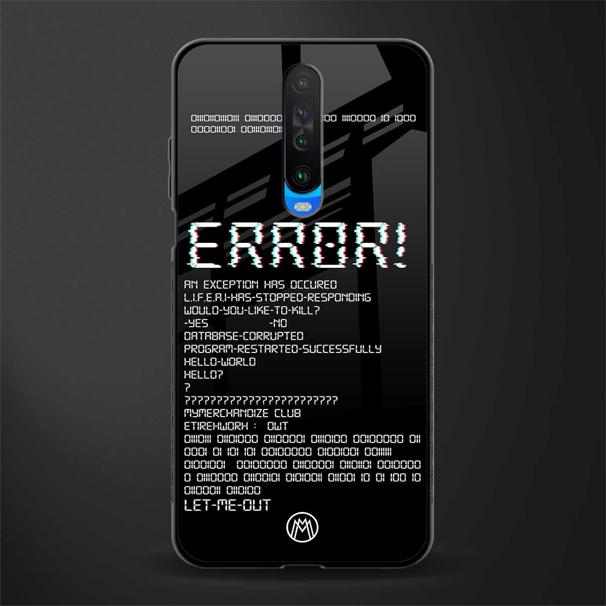 error glass case for poco x2 image