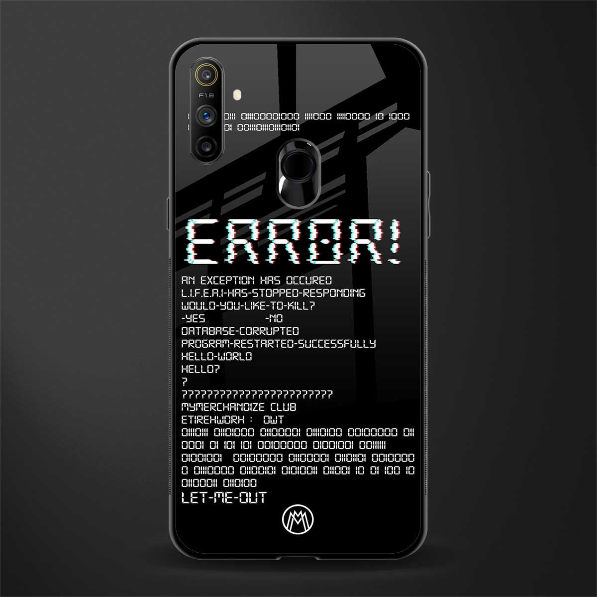 error glass case for realme narzo 10a image