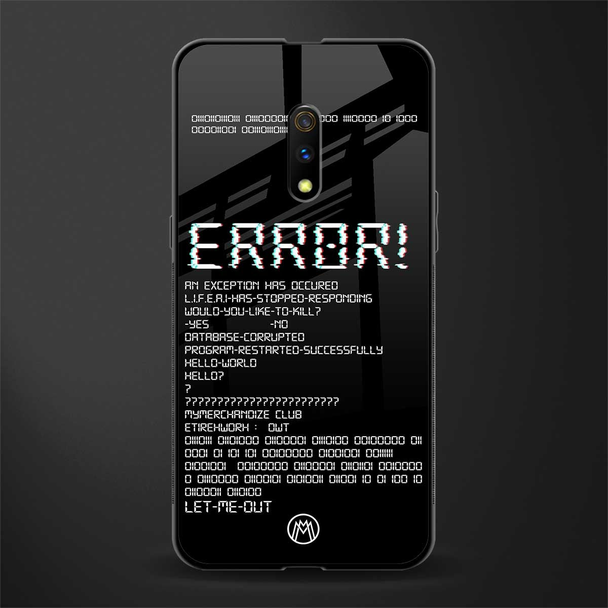 error glass case for realme x image