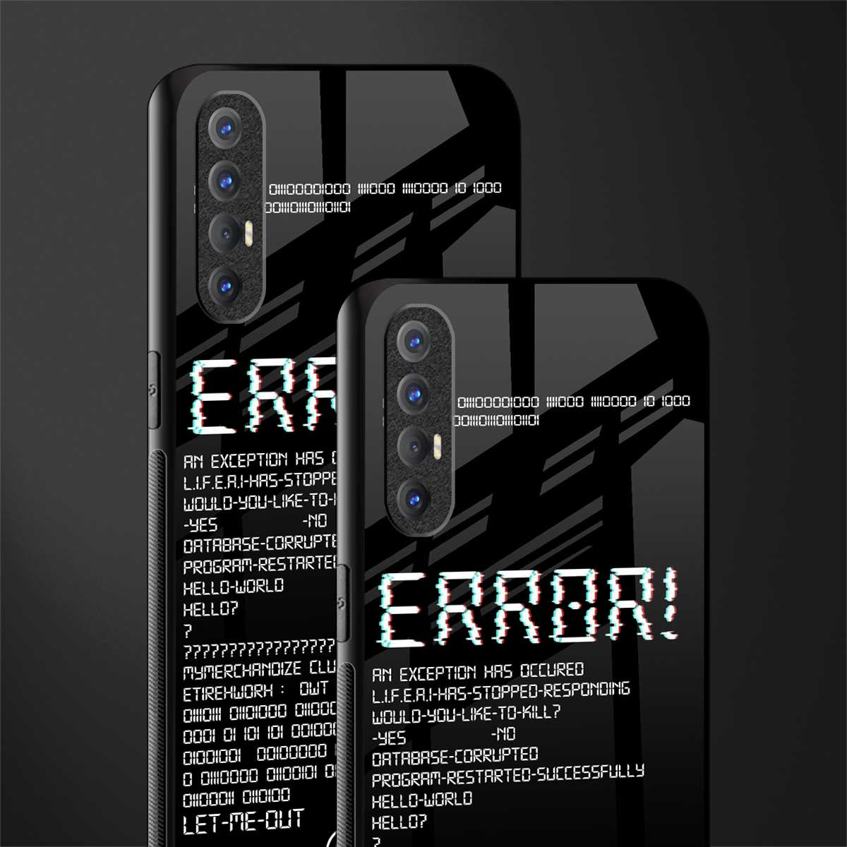 error glass case for oppo reno 3 pro image-2