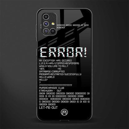 error glass case for samsung galaxy m51 image