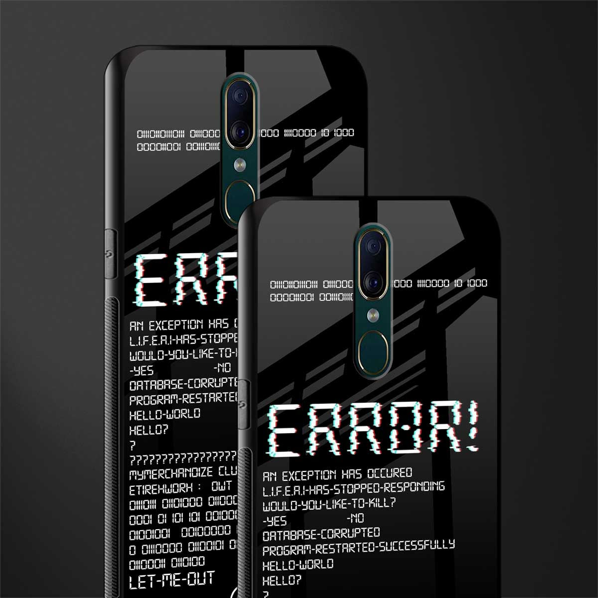 error glass case for oppo a9 image-2