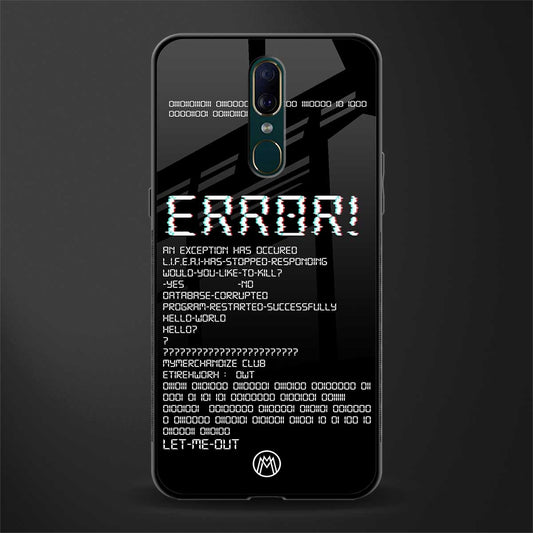error glass case for oppo a9 image