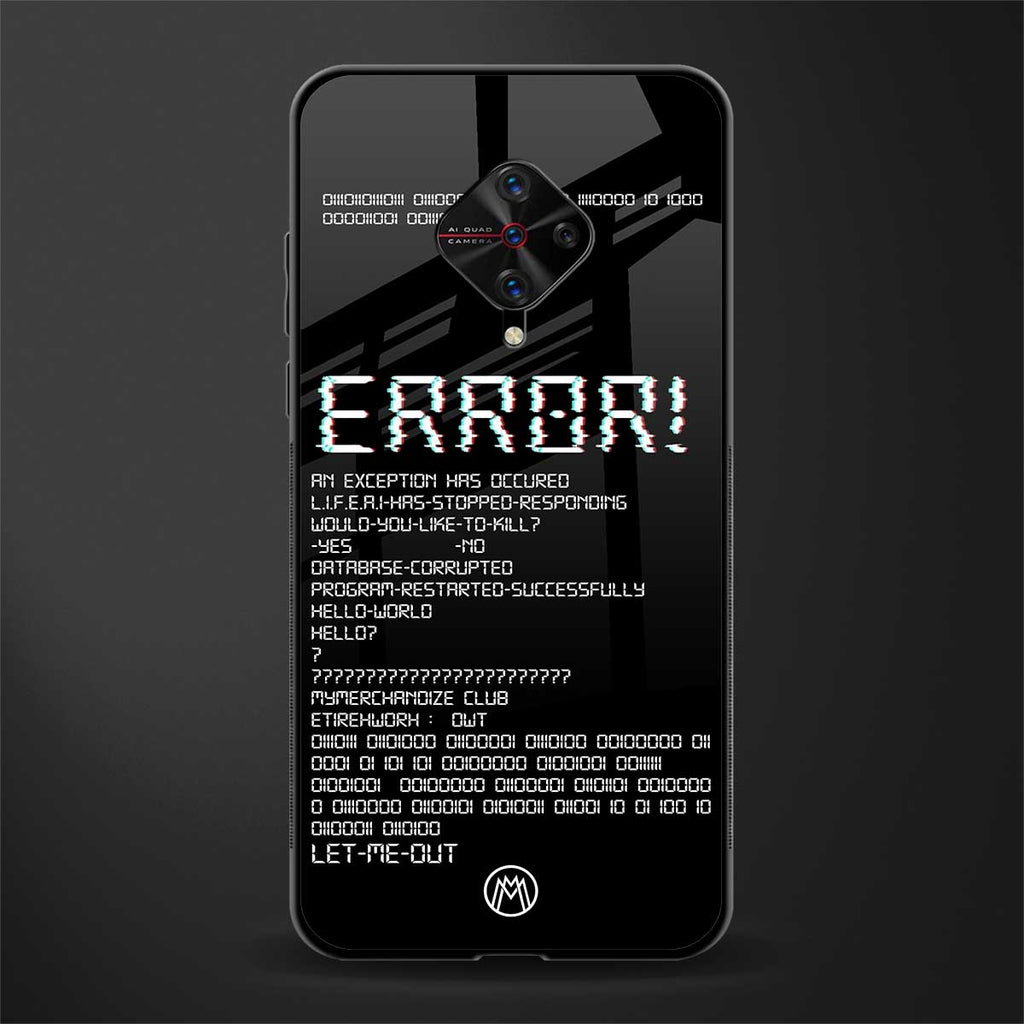 error glass case for vivo s1 pro image