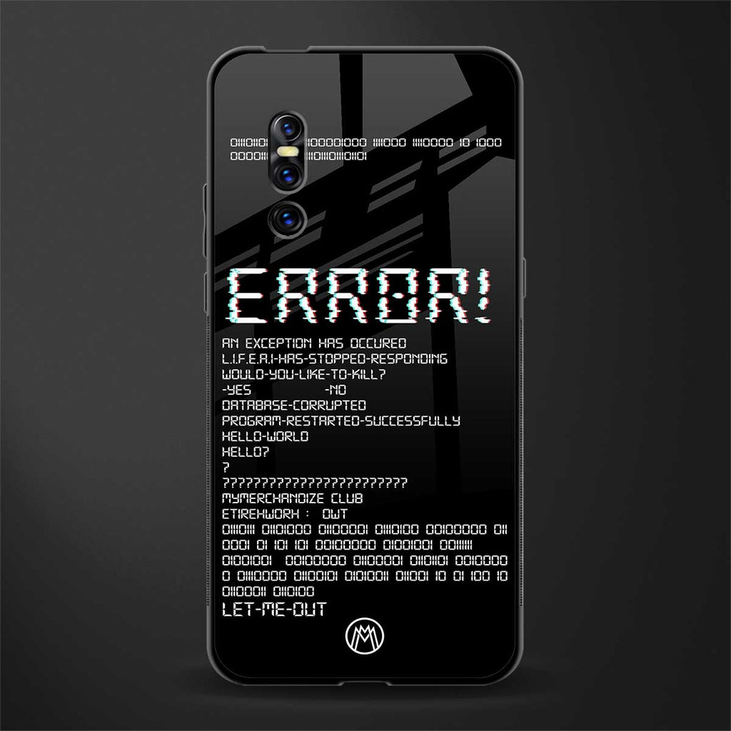 error glass case for vivo v15 pro image