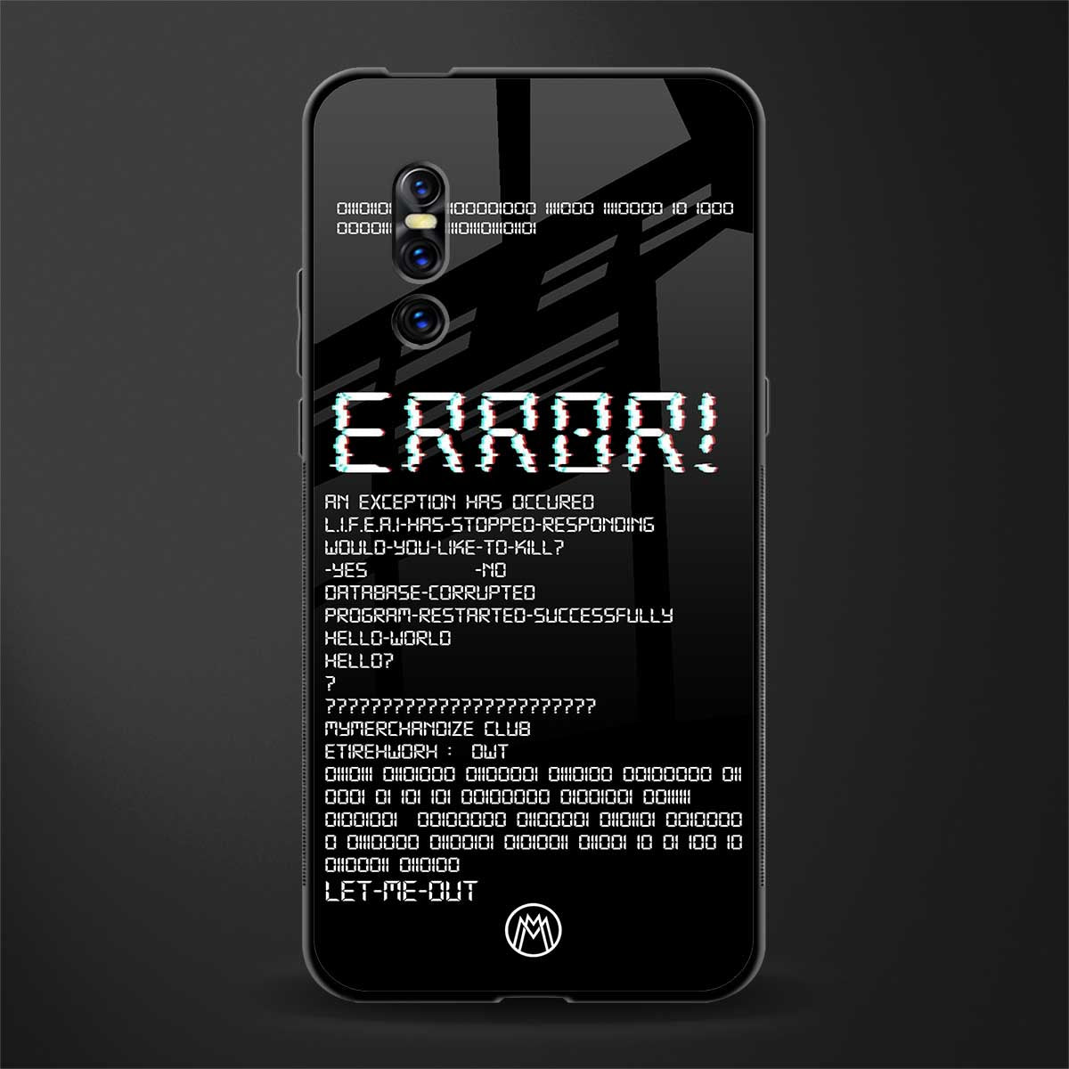 error glass case for vivo v15 pro image